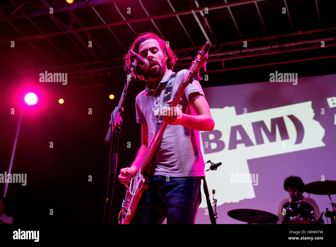 Barcelone - 18 SEPT : Plage Plage (band) en concert au Festival Bam le 18 septembre 2015 à Barcelone, Espagne. Banque D'Images