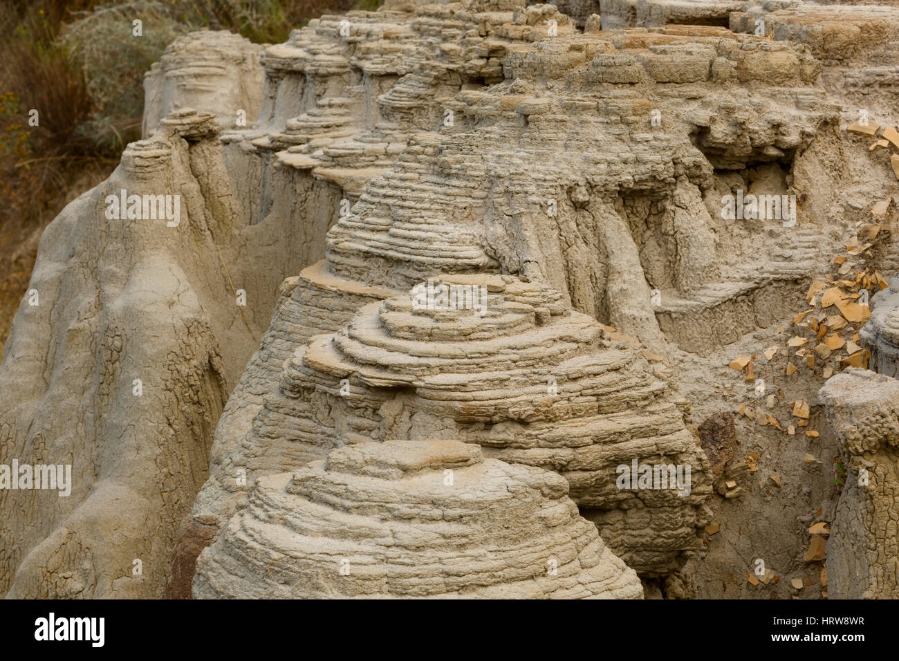 Cap rock, Parc National Theodore Roosevelt, ND, USA Banque D'Images