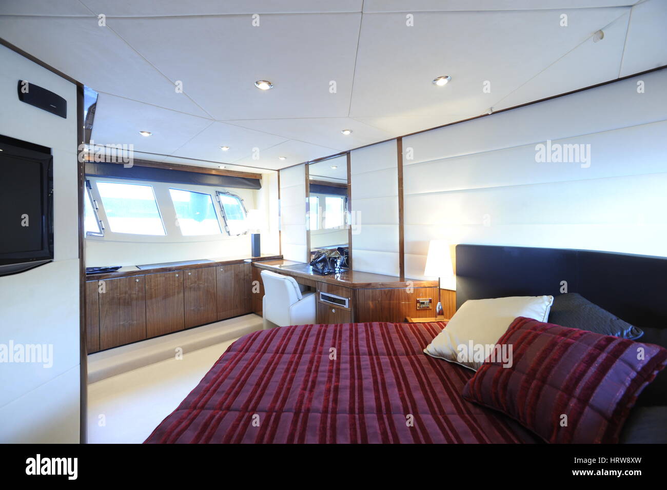 Intérieur de Sunseeker yacht de luxe Banque D'Images