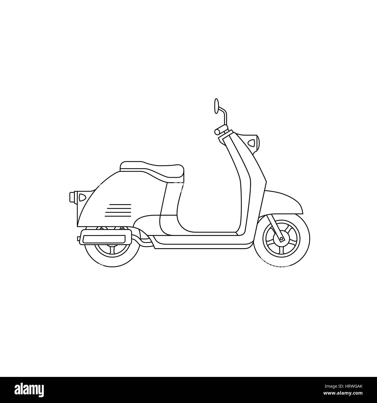 Scooter Illustration de Vecteur