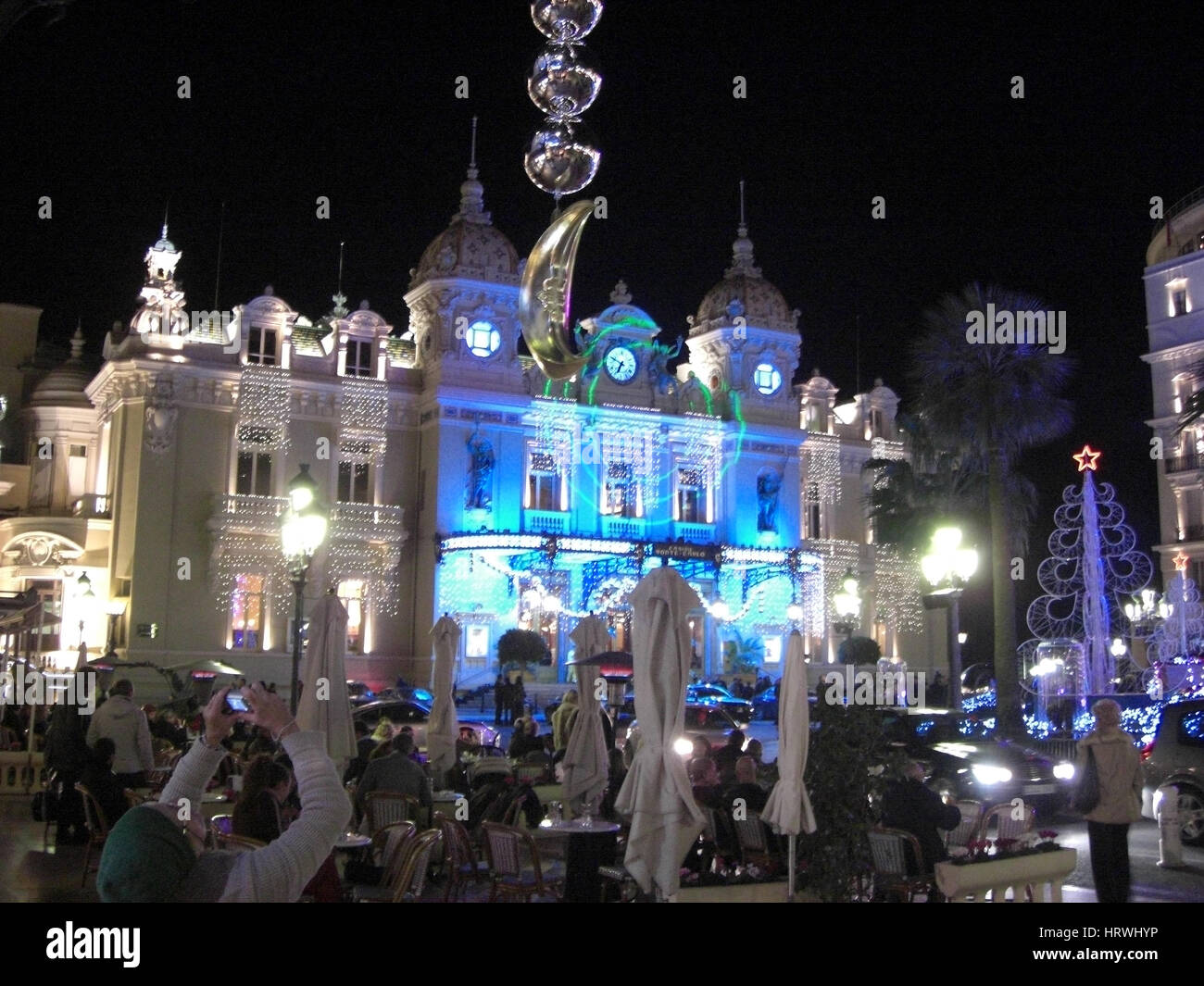 Monte-Carlo, Monaco : une vue de l'Hôtel de Paris, Place du Casino Banque D'Images