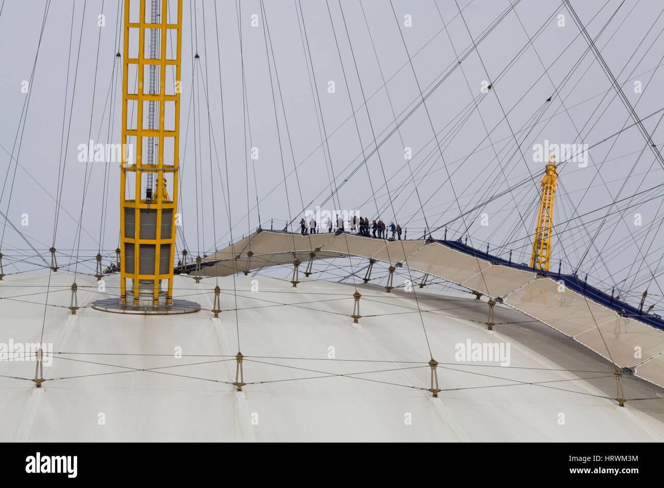 O2 Arena à pied sur le toit Banque D'Images