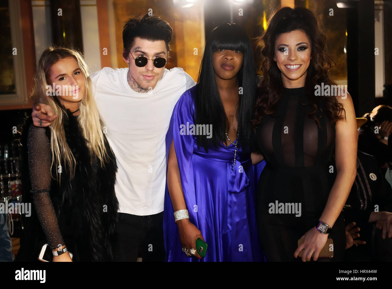 Londres, Royaume-Uni. 4 mars, 2017. Francesca Suter, Marco White Jr,Sandi Bogle,Pascal Craymer assiste à l'Inde Pakistan London Fashion Show à Gilson Hall. Credit : Voir Li/Alamy Live News Banque D'Images