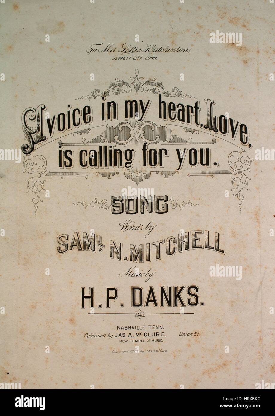 Sheet Music Image De Couverture De La Chanson Une Voix Dans Mon Coeur L Amour Appelle A Vous Song Avec L Auteur Original Lecture Notes Par Mots Musique Mitchell N Saml Par Hp Danks Sheet Music Image De Couverture De La Chanson Une Voix Dans Mon Coeur L Amour Appelle A Vous Song Avec L Auteur Original Lecture Notes Par Mots Musique Mitchell N Saml Par Hp Danks