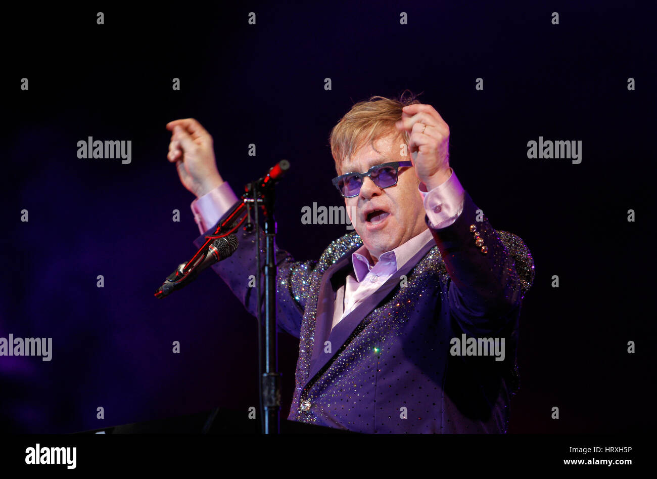 Elton John à l'llive dans Palma de Majorque Banque D'Images