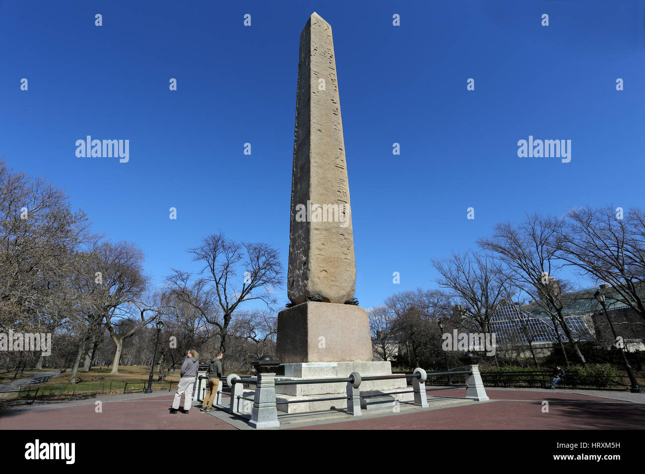 Cleopatra's Needle obélisque égyptien antique Central Park à New York City Banque D'Images