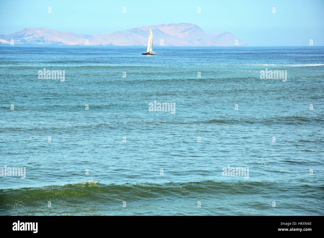 Littoral dans Barranco un quartier au sud de Lima, Pérou Banque D'Images