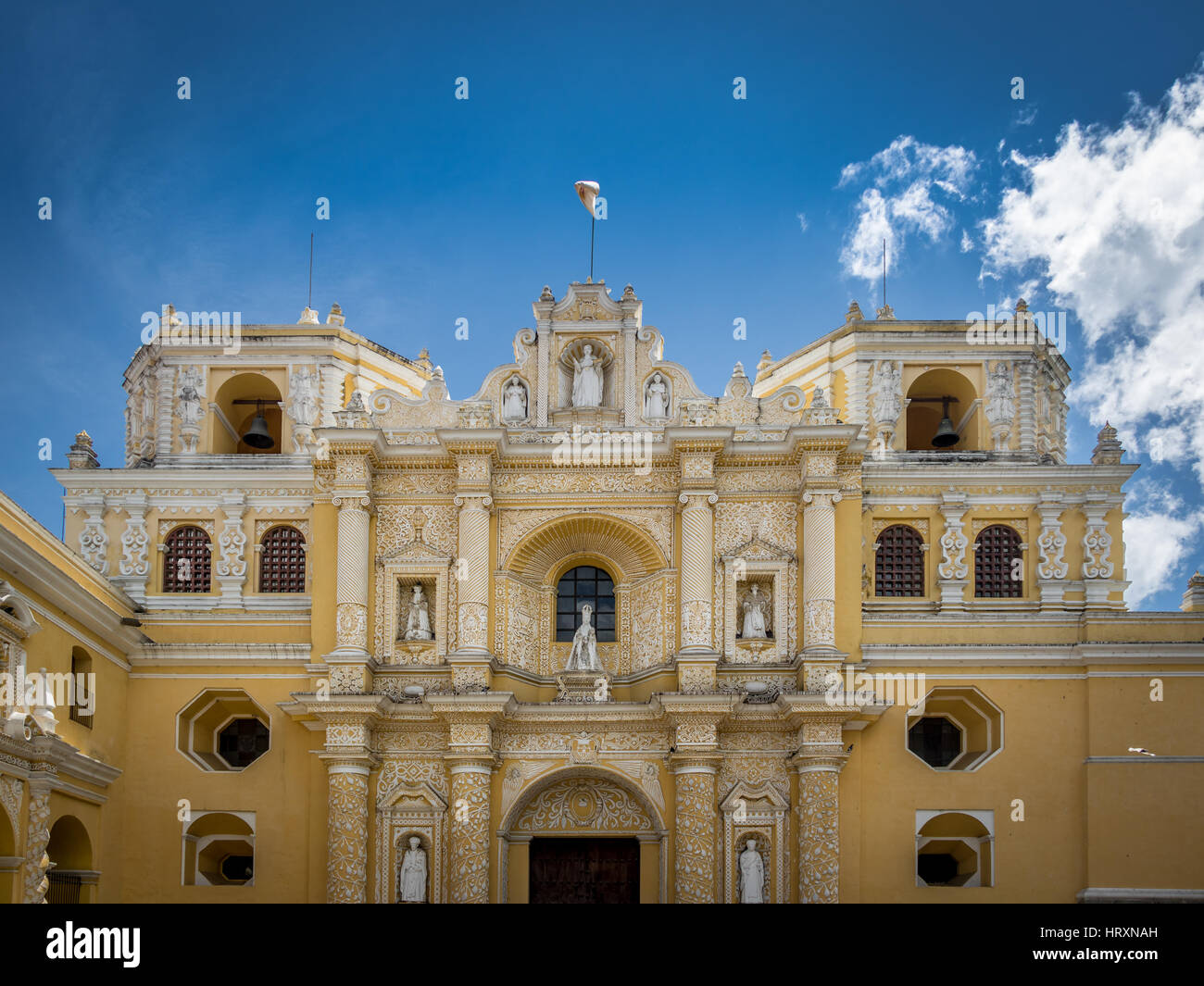 L'église de La Merced - Antigua, Guatemala Banque D'Images