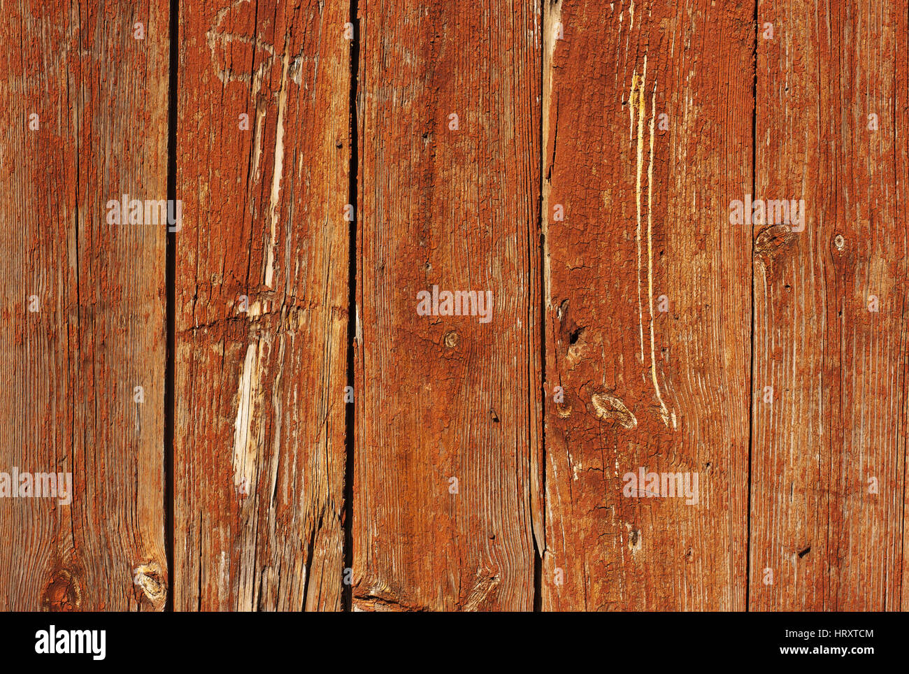 Texture background d'anciennes planches et minable de la peinture rouge Banque D'Images