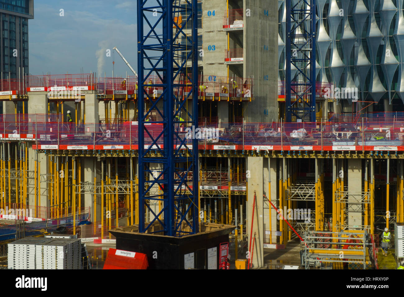 Les travaux de construction de bureaux de la ville Banque D'Images
