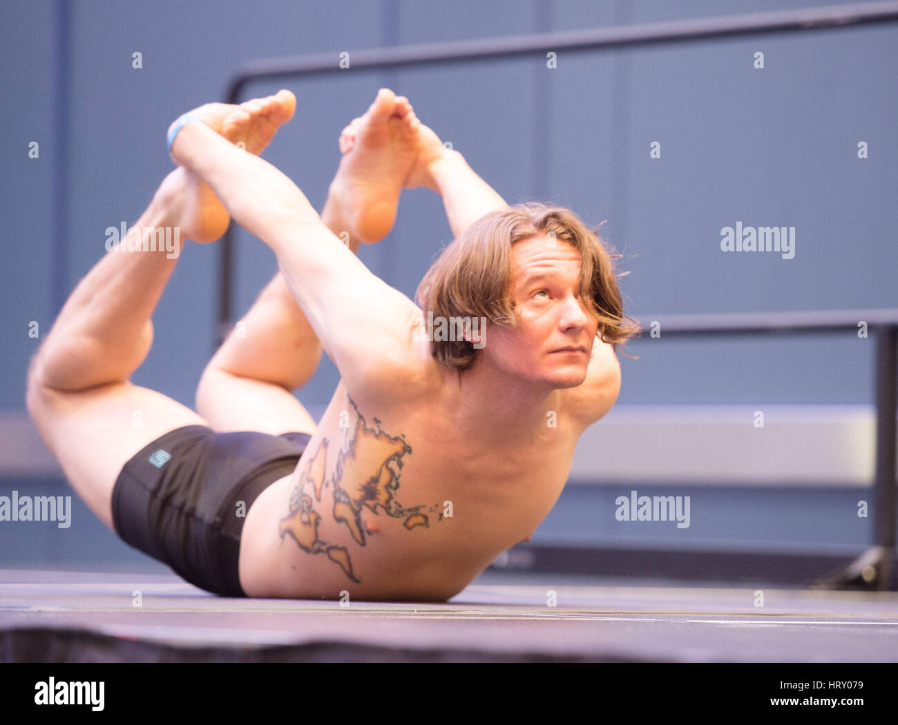 4 mars 2017 : à la concurrence du Yogi Arnold Festival sportif. Columbus, Ohio, USA. Brent Clark/Alamy Live News Banque D'Images