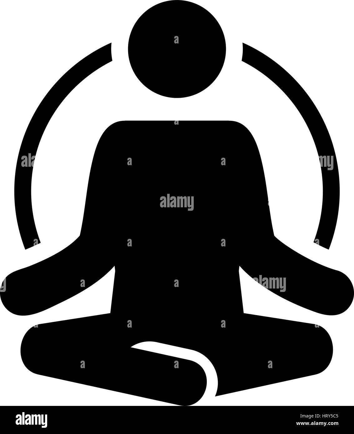 Icône remise en forme de yoga. Modèle plat. Illustration de Vecteur