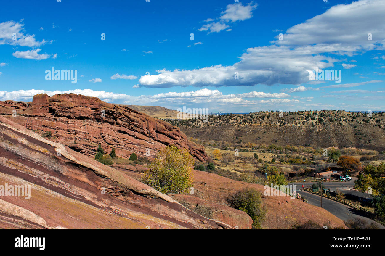 Les roches rouges de l'automne d'or,au Colorado Banque D'Images