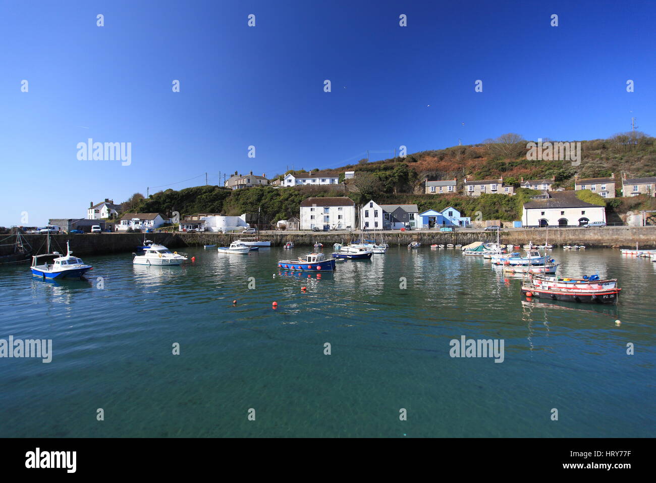 En Porthleven Cornwall, en Angleterre. Banque D'Images