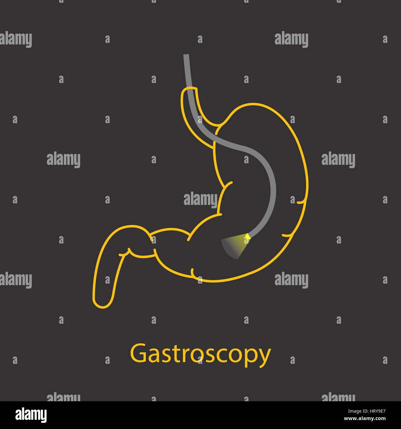 Logo design icône vecteur gastroscopie Illustration de Vecteur