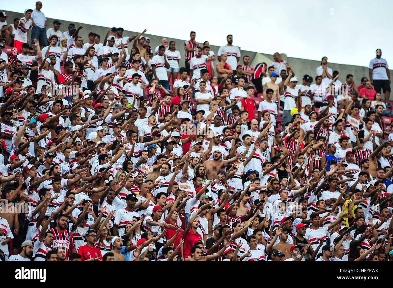 SÃO PAULO, SP - 05.03.2017 : SÃO PAULO X Santo André - Twisted CPPS pendant le jeu entre SÃ £ o Paulo FC x Santo André © tenue à EstÃ¡dio Cicero Pompeu de Toledo, le Morumbi, dans le sud de SÃ £ o pauloi le match Ã © Vía¡lida par 7Âª ronde de £ le Paulista 2017th. (Photo : Maurício Rummens/Fotoarena) Banque D'Images