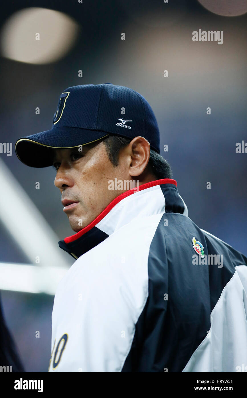 Osaka, Japon. 5Th Mar, 2017. Atsunori Inaba (JPN) Baseball : 2017 World Baseball Classic Exposition match entre la Orix Buffaloes 3-5 Japon à Kyocera Dome Osaka à Osaka, Japon . Credit : Yohei Osada/AFLO SPORT/Alamy Live News Banque D'Images