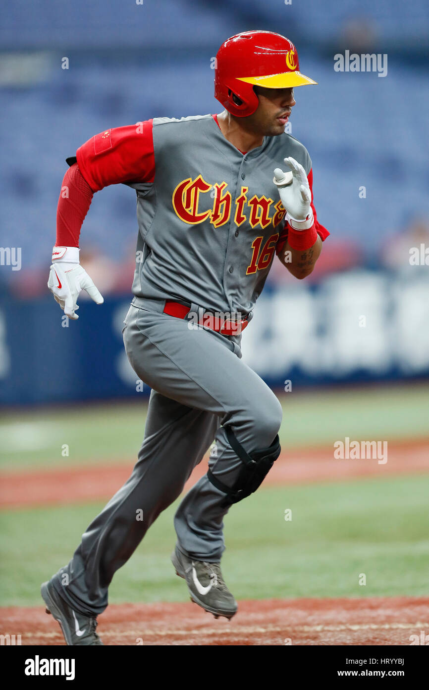 Osaka, Japon. 6Th Mar, 2017. Womg Joey (CHN) Baseball : 2017 World Baseball Classic Exposition match entre Seibu Lions - la Chine à Kyocera Dome Osaka à Osaka, Japon . Credit : Yohei Osada/AFLO SPORT/Alamy Live News Banque D'Images