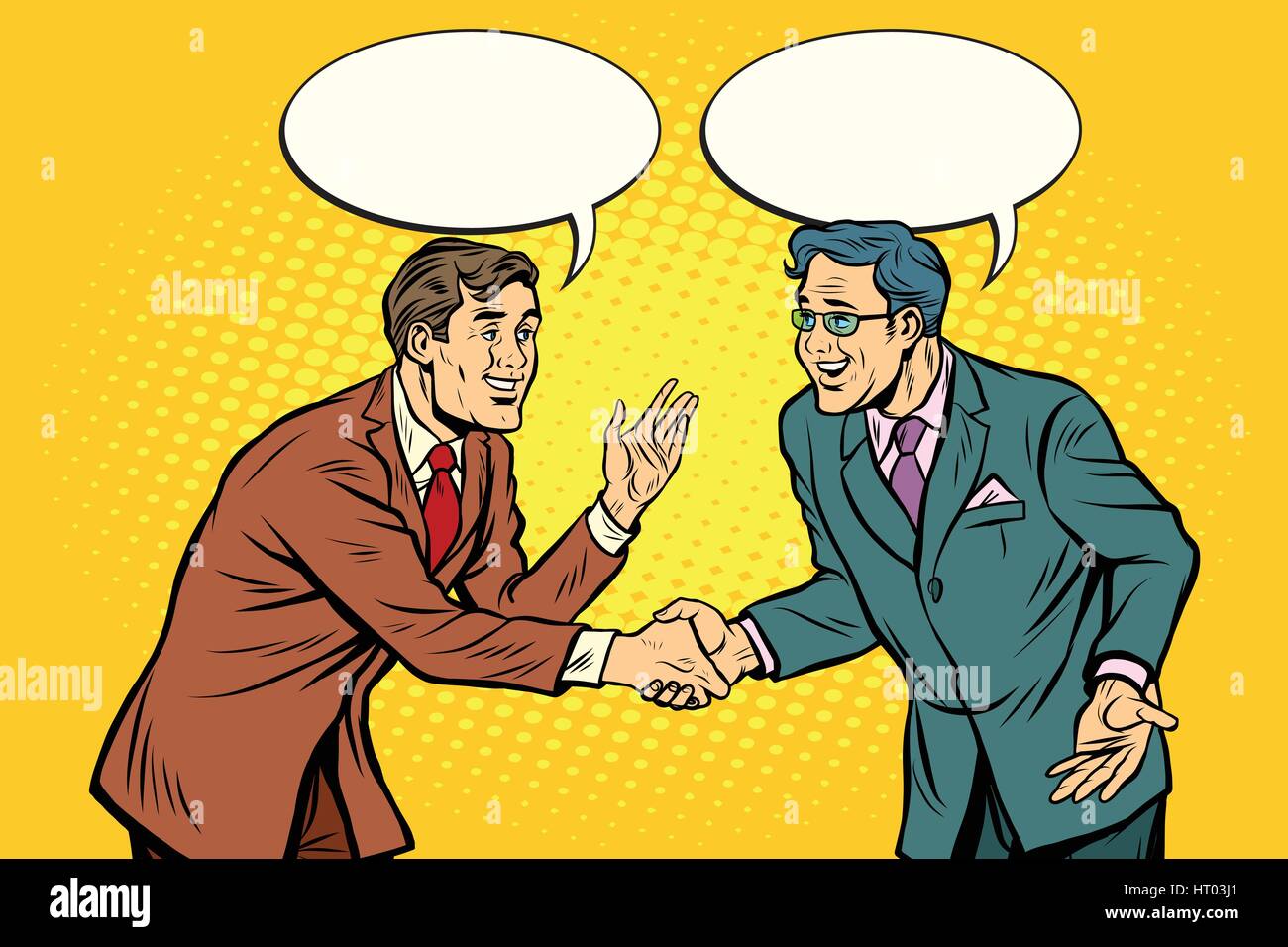 Les négociations d'affaires businesspeople shaking hands Illustration de Vecteur