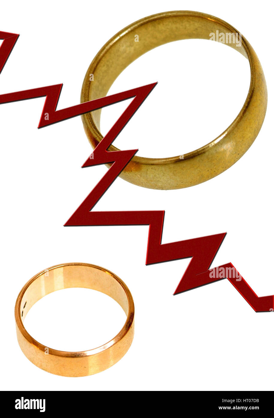 Scheidung Symbolbild - symbolique pour un divorce Banque D'Images