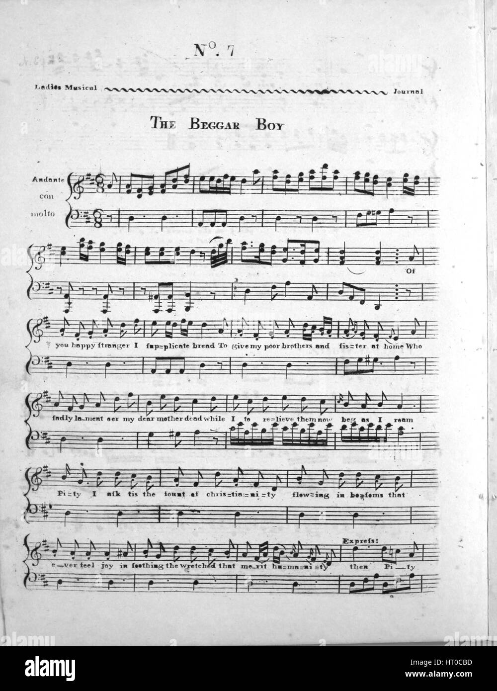 Sheet Music image de couverture de la chanson '(1) Le Pauvre garçon ; (2) le titre de la série valse fédéral Mesdames Musical Journal', avec une œuvre originale lecture notes 'na', 1900. L'éditeur est répertorié comme 'n.p.', la forme de la composition est '(1) avec chœur strophique (2) transversal", l'instrumentation est 'piano et voix", la première ligne se lit "de vous heureux étranger je supplier pain', et l'illustration artiste est répertorié comme 'Aucun'. Banque D'Images