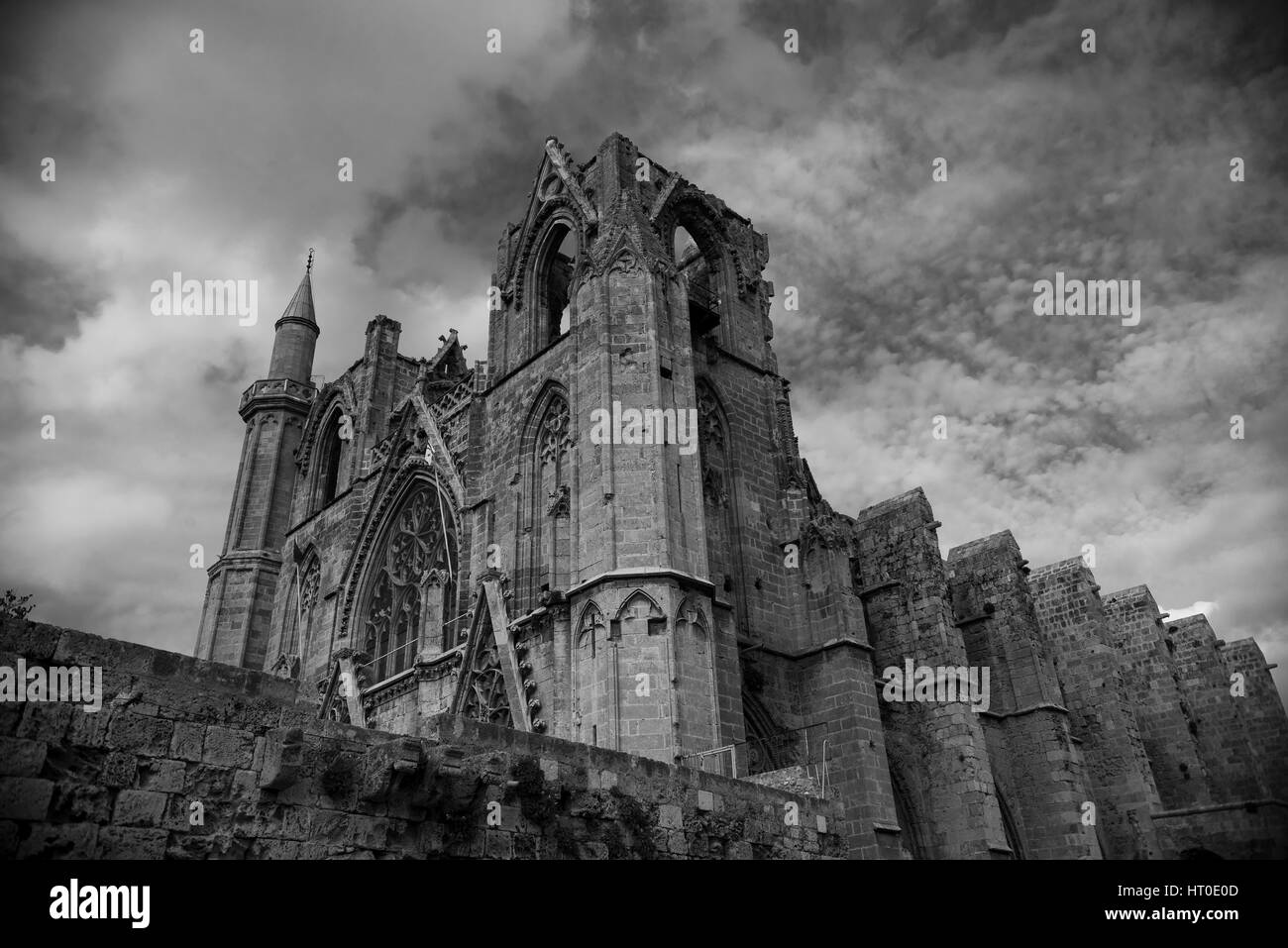 La Cathédrale gothique St Nicholas à coup spectaculaire. Famagusta, Chypre. Banque D'Images