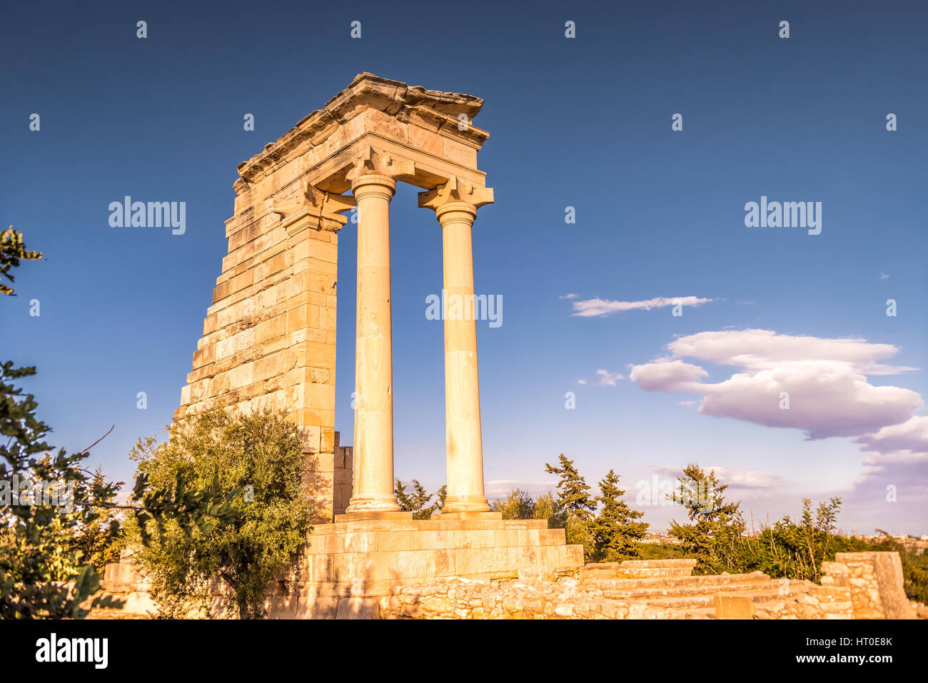 Temple d'Apollon Hylates à Kourion, attraction touristique populaire. Chypre, Limassol District Banque D'Images