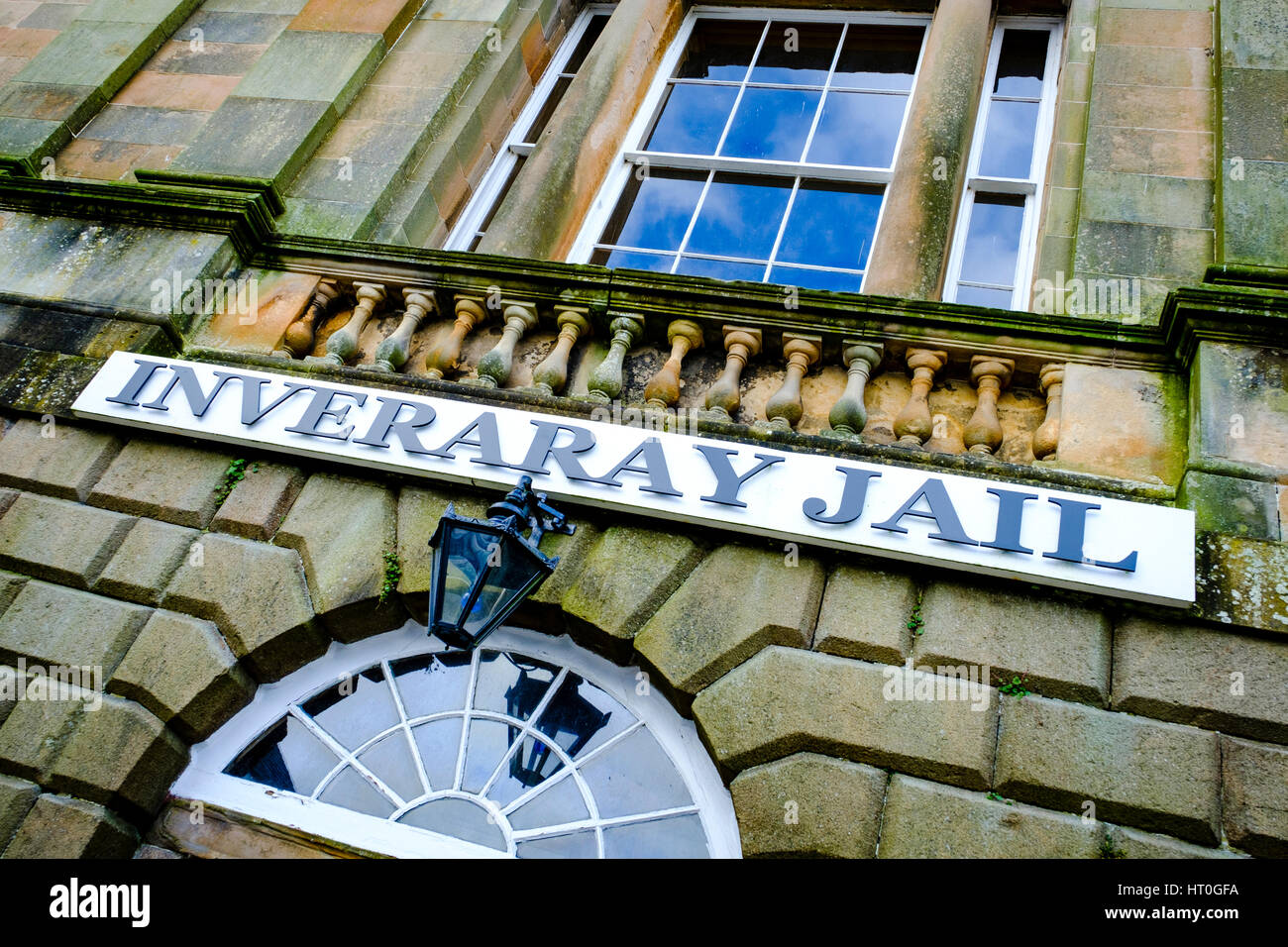 Signe au-dessus de l'entrée de la prison d'Inveraray, Inveraray, Argyll and Bute, Ecosse Banque D'Images
