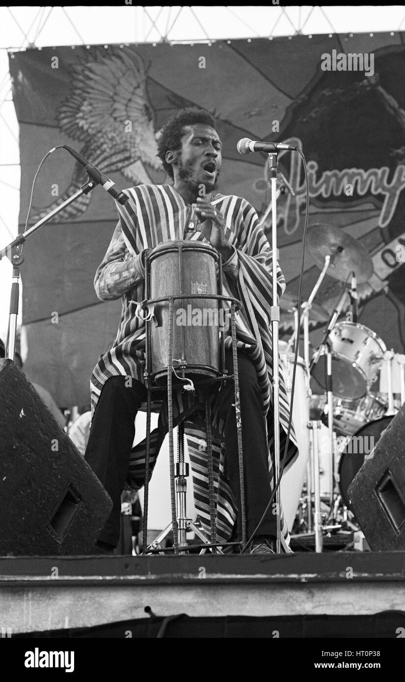 Jimmy Cliff, capitale du jazz, Knebworth, 1982. Artiste : Brian O'Connor. Banque D'Images