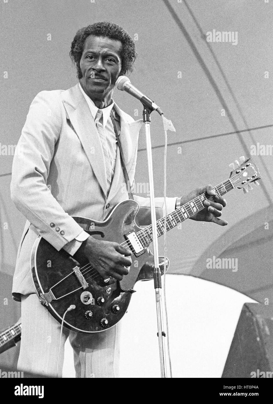 Chuck Berry, capitale du jazz, Alexandra Palace, Londres, 1979. Artiste : Brian O'Connor. Banque D'Images