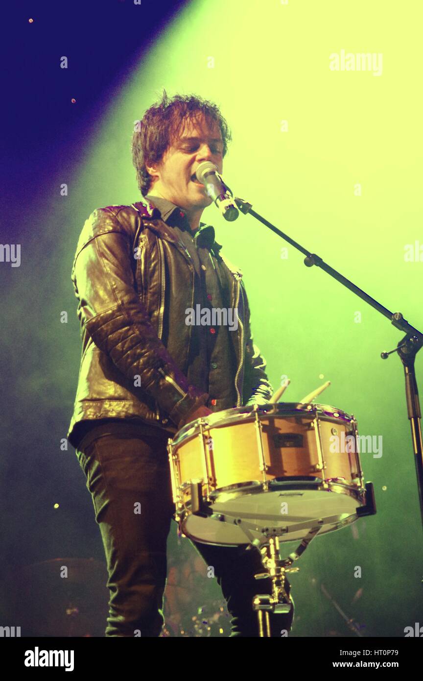 Jamie Cullum, Love Supreme Jazz Festival, Glynde Place, East Sussex, 2014. Artiste : Brian O'Connor. Banque D'Images