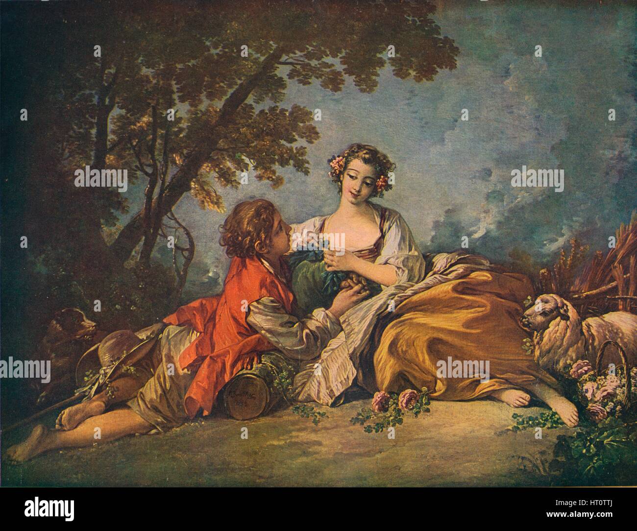 Sous réserve pastorale', 18e siècle. Artiste : Francois Boucher. Banque D'Images
