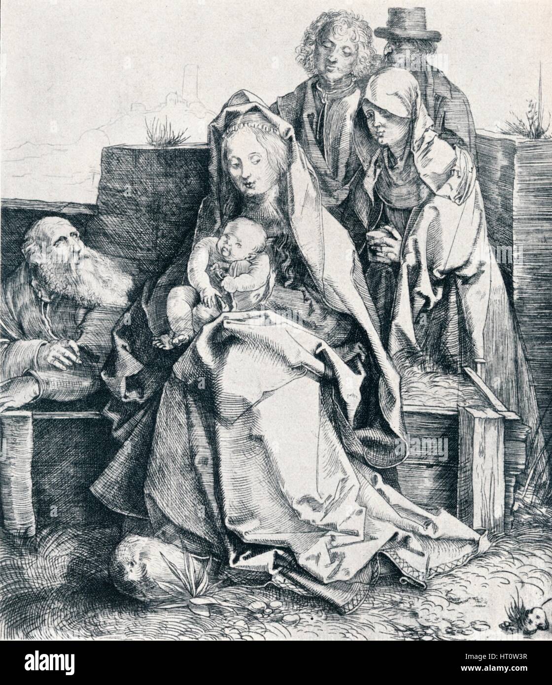 "La Sainte Famille avec saint Jean, le Magdala et Nicodème', 1512 (1906). Artiste : Albrecht durer. Banque D'Images