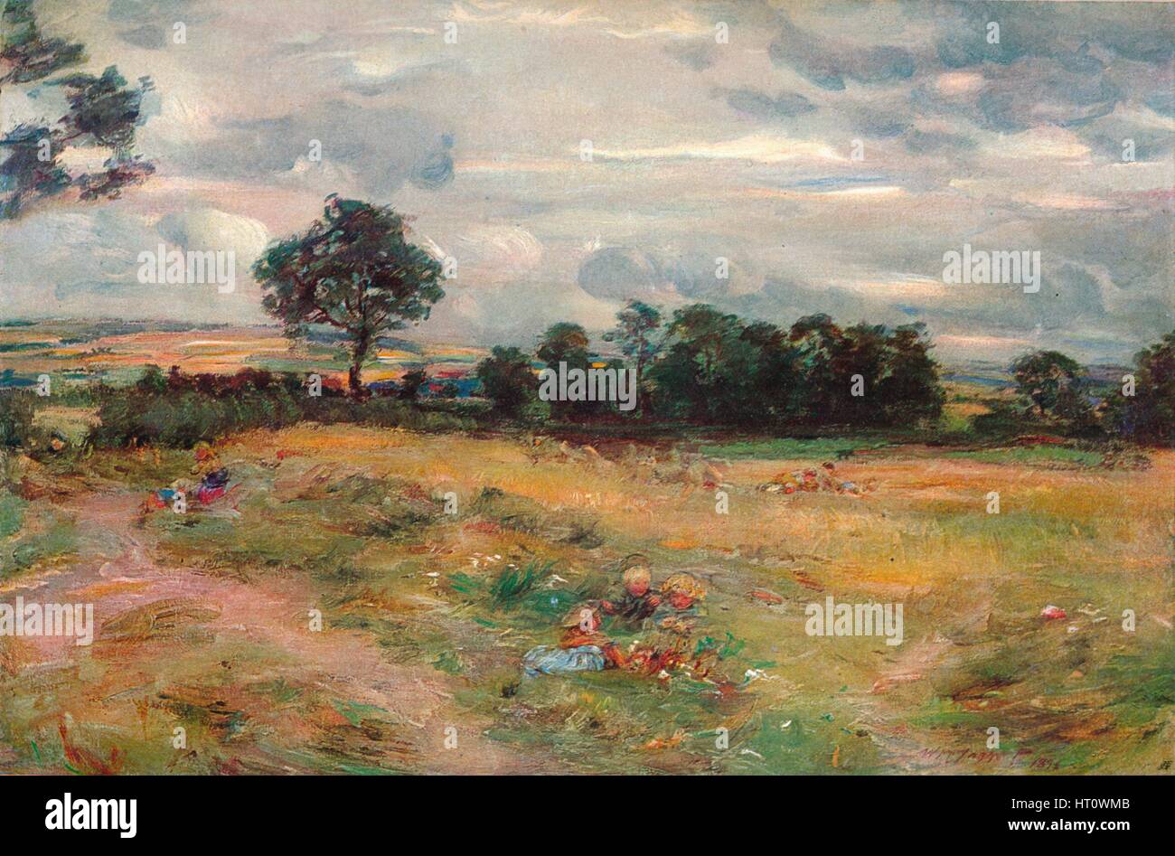 'Harvest à Broomieknowe', 1896. Artiste : William McTaggart. Banque D'Images