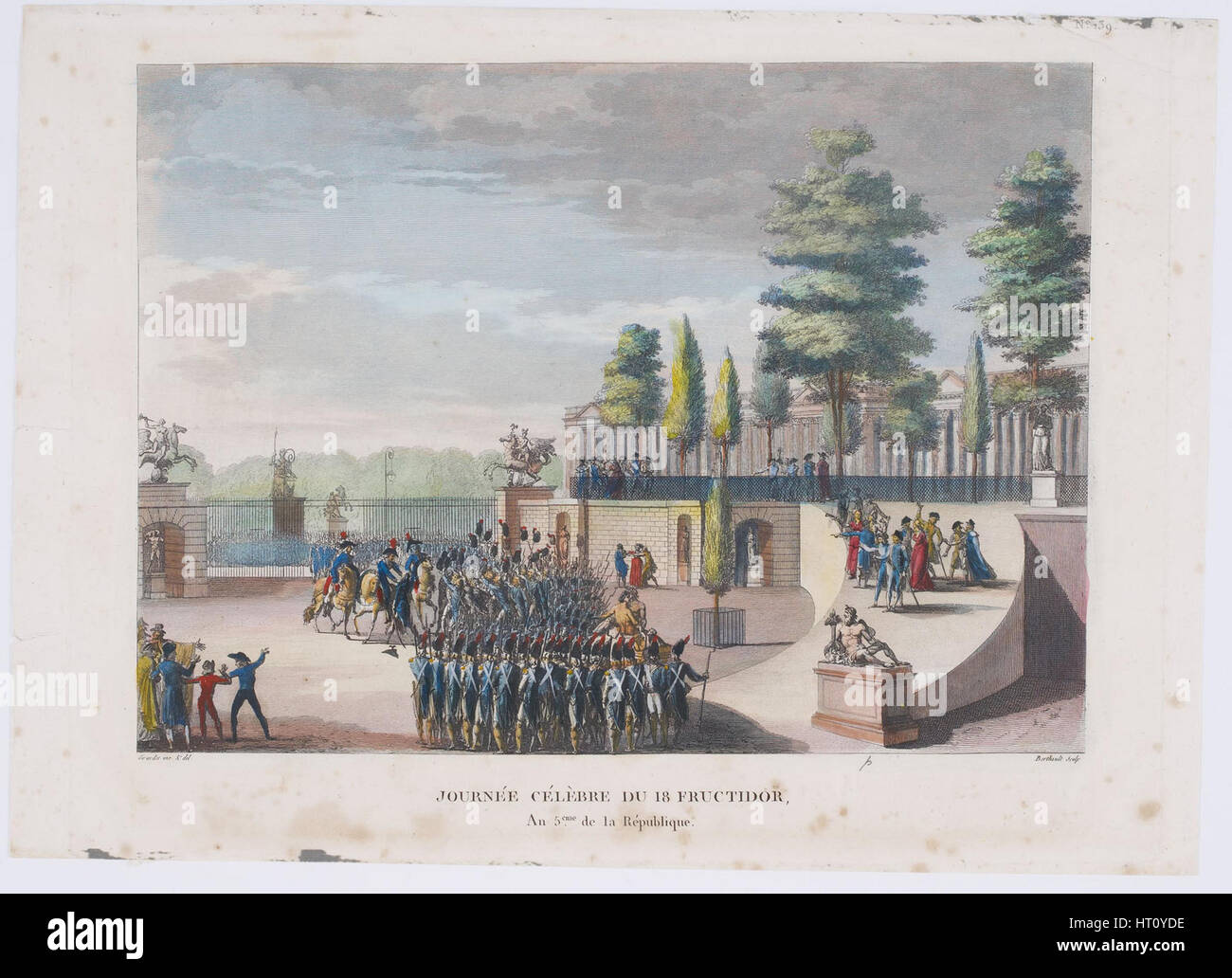 Le coup d'État du 18 Fructidor, An V, 1804. Artiste : Pierre Berthault, Gabriel (1748-1819) Banque D'Images