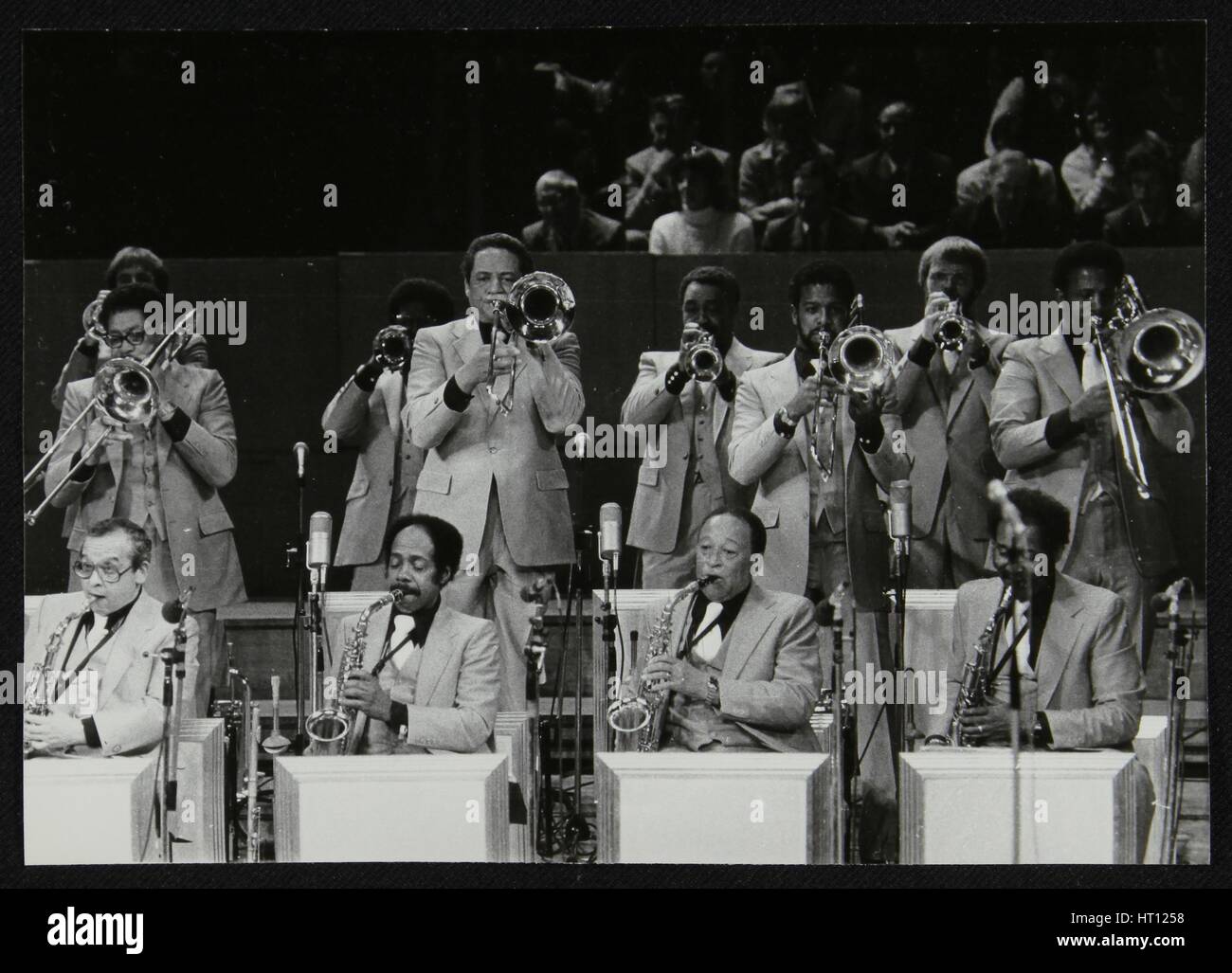 Les cuivres de l'Orchestre de Count Basie, Royal Festival Hall, Londres, 18 juillet 1980. Artiste : Denis Williams Banque D'Images