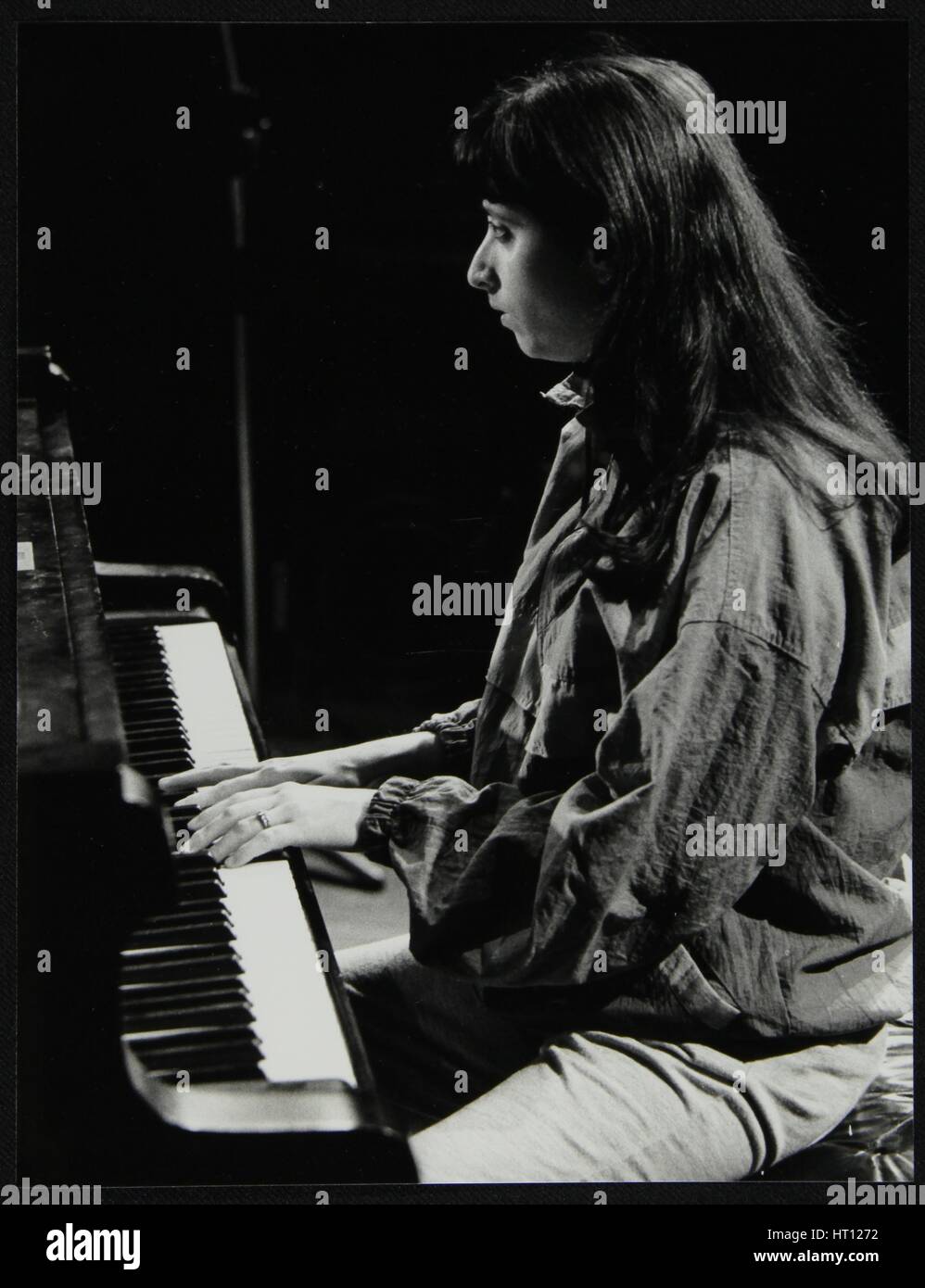 La pianiste canadienne Renee Rosnes à jouer au Festival de Jazz d'Hertfordshire, St Albans, 1993. Artiste : Denis Williams Banque D'Images