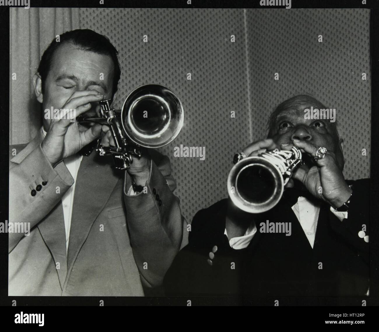 Humphrey Lyttelton et Sidney Bechet à Colston Hall, Bristol, 1956. Artiste : Denis Williams Banque D'Images