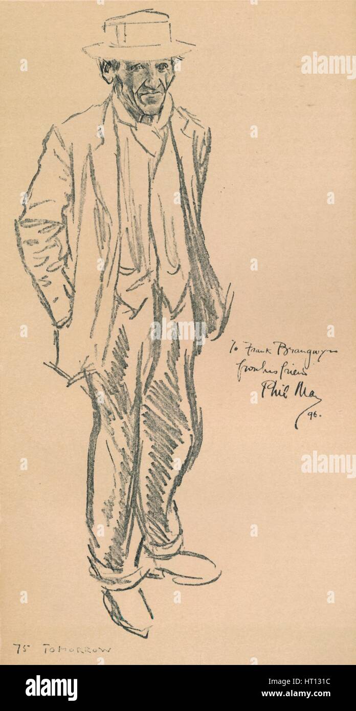 Un autoportrait de Phil May, 1896, (1903). Artiste : Philip William peut Banque D'Images