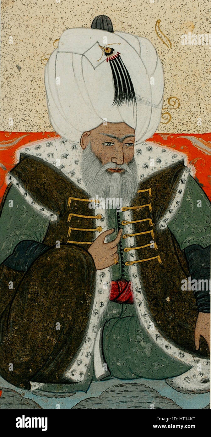 Bayezid II, Sultan de l'Empire Ottoman, ch. 1710. Artiste : Levni, Abdulcelil ( ?-1732) Banque D'Images