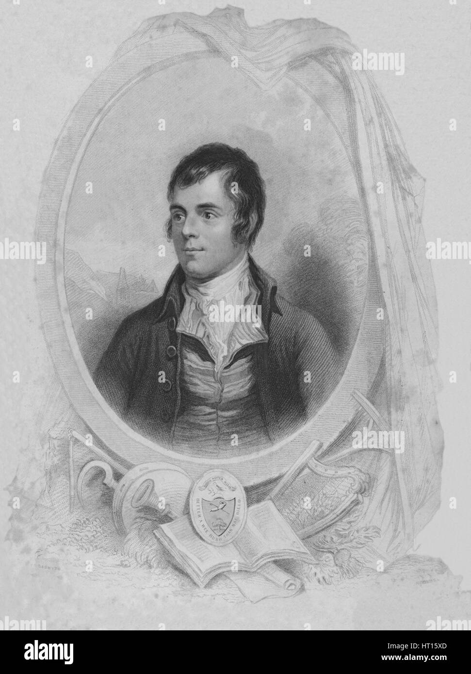 'Robert Burns - poète', 1840. Artiste : John Rogers. Banque D'Images