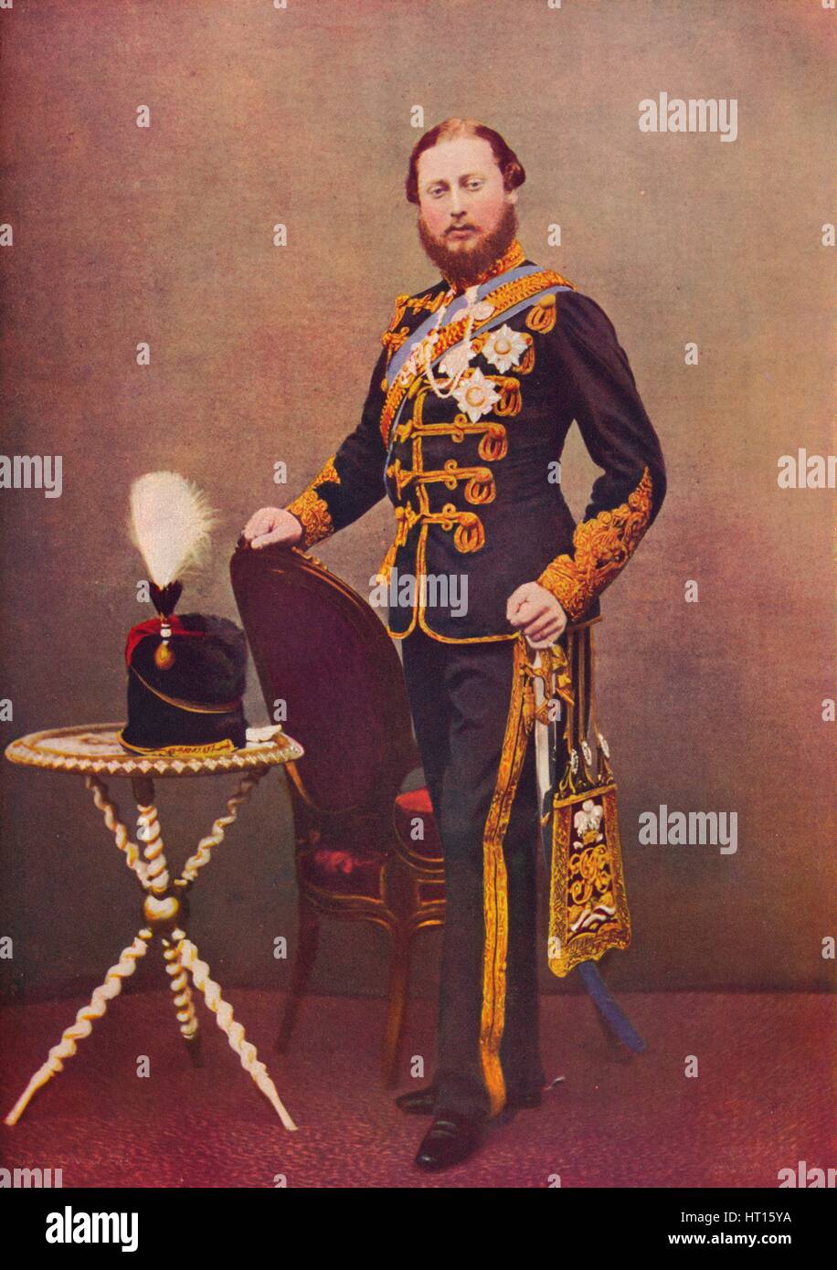 Le Prince de Galles comme colonel du 10e hussards, c1865 (1910). Artiste : Inconnu. Banque D'Images