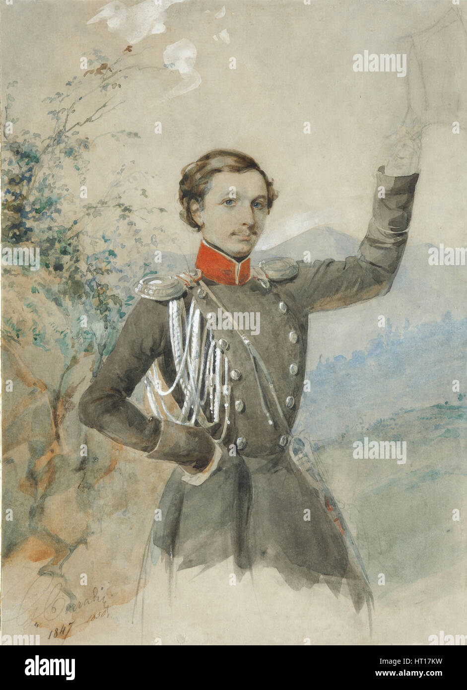 Portrait de Semyon Dmitrievitch Lisanevich (1822-1877), 1847-1849. Artiste : Corradini, G.V. (Active 1840-1850S) Banque D'Images