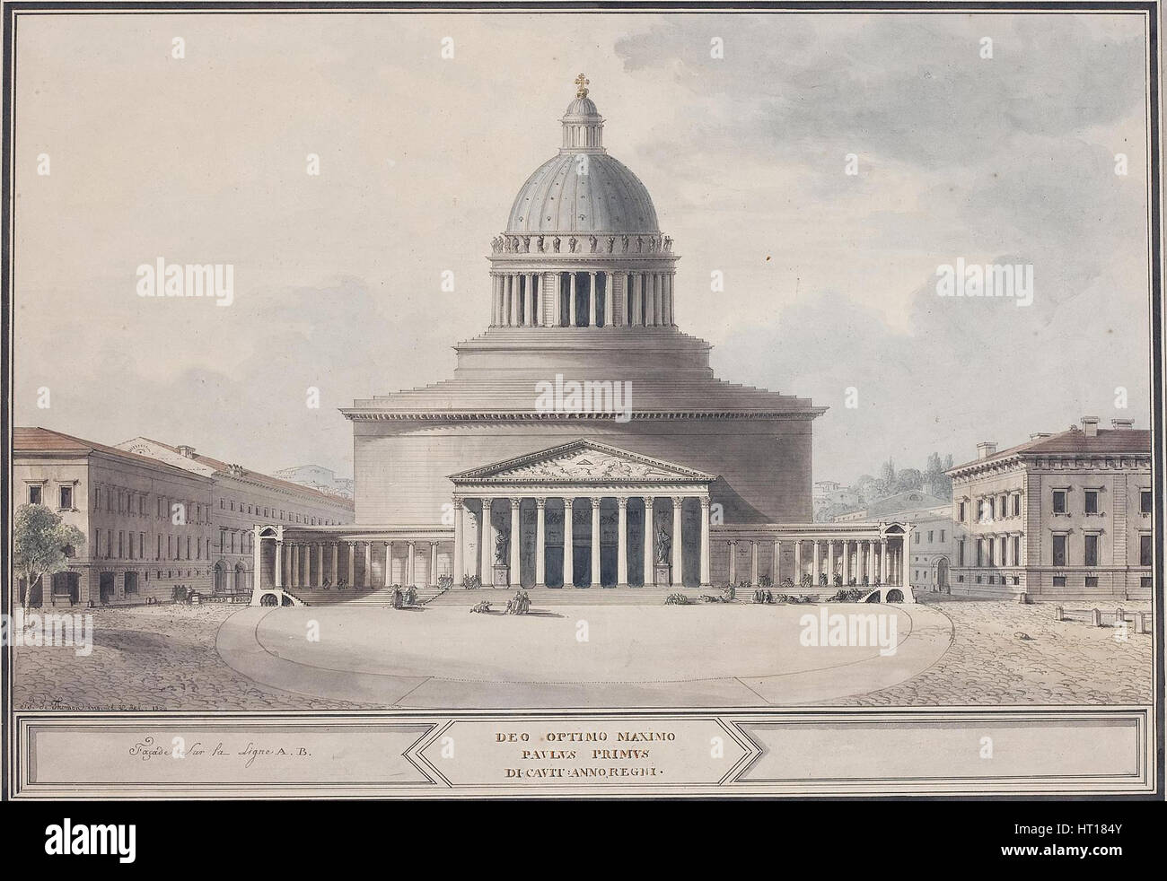 Façade de la Cathédrale de Kazan à Saint-Pétersbourg, 1800. Artiste : Thomas de Thomon, Jean François (1754-1813) Banque D'Images Façade de la Cathédrale de Kazan à Saint-Pétersbourg, 1800. Artiste : Thomas de Thomon, Jean François (1754-1813) Banque D'Images