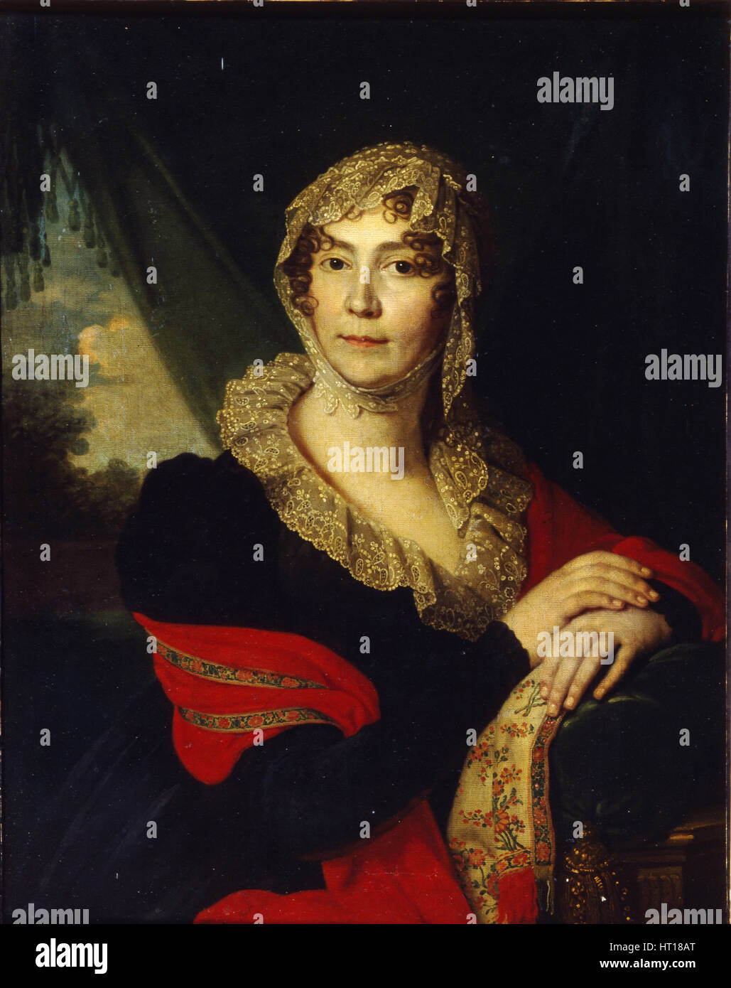 Portrait de Natalia Alexandrovna von Buxhoeveden (1758-1808), née Alexeyeva, années 1790. Artiste : Jan Toorop, Vladimir Lukich (1757-1825) Banque D'Images