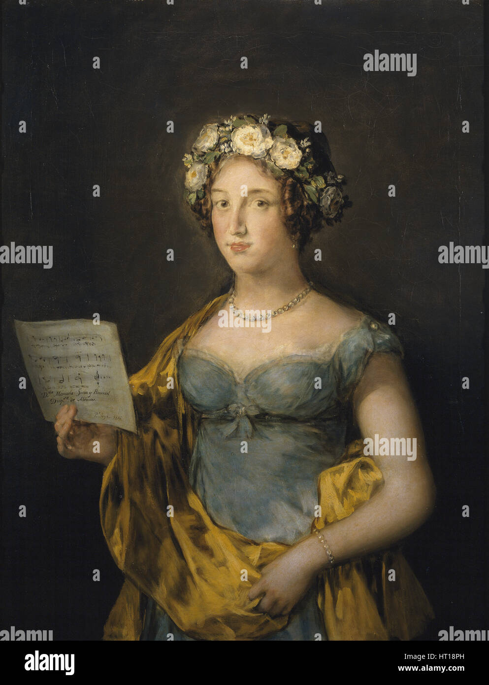 Portrait de Manuela Téllez Girón y Pimentel (1794-1838), duchesse d'Abrantes, 1816. Artiste : Goya, Francisco de (1746-1828) Banque D'Images
