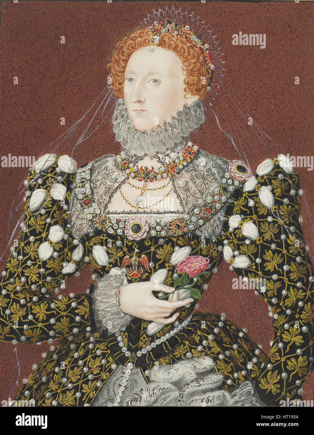 Portrait d'Élisabeth Ire d'Angleterre. Artiste : Anonyme Banque D'Images