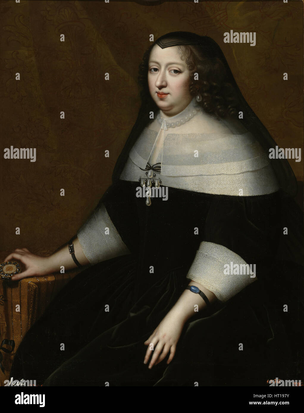 Portrait d'Anne d'Autriche (1601-1666), ca 1659. Artiste : Beaubrun, Henri (1603-1677) Banque D'Images