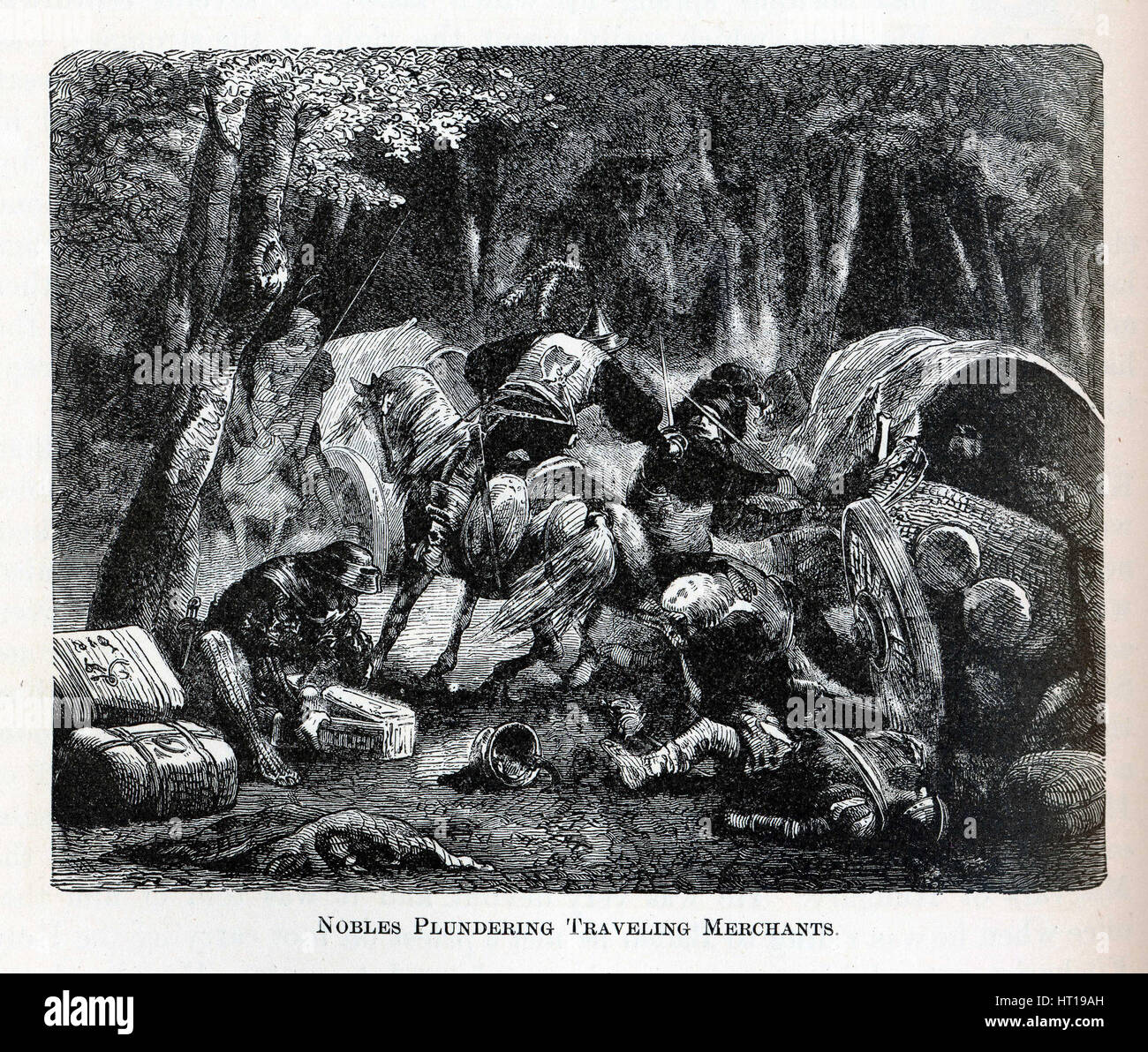 Pillage des nobles marchands ambulants, 1882. Artiste : Anonyme Banque D'Images