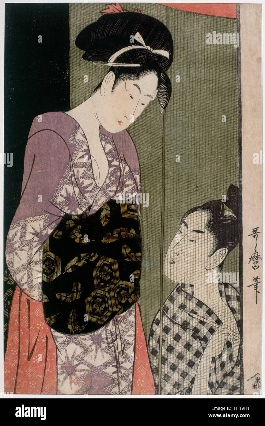 Moustiquaire, ca 1797. Artiste : Utamaro Kitagawa (1753-1806), Banque D'Images